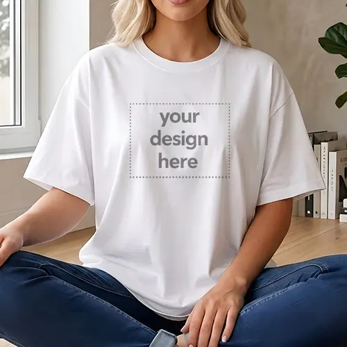 Women's Cozy Indoor Lounge Tee Mockup