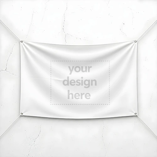 Free Realistic Outdoor Hanging Banner Mockup