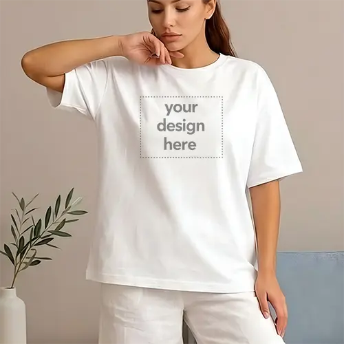 Women's Cozy Indoor Pajama Tee Mockup