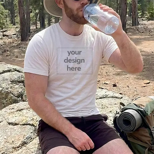 Men's Outdoor Hiking Tee Hydration Mockup
