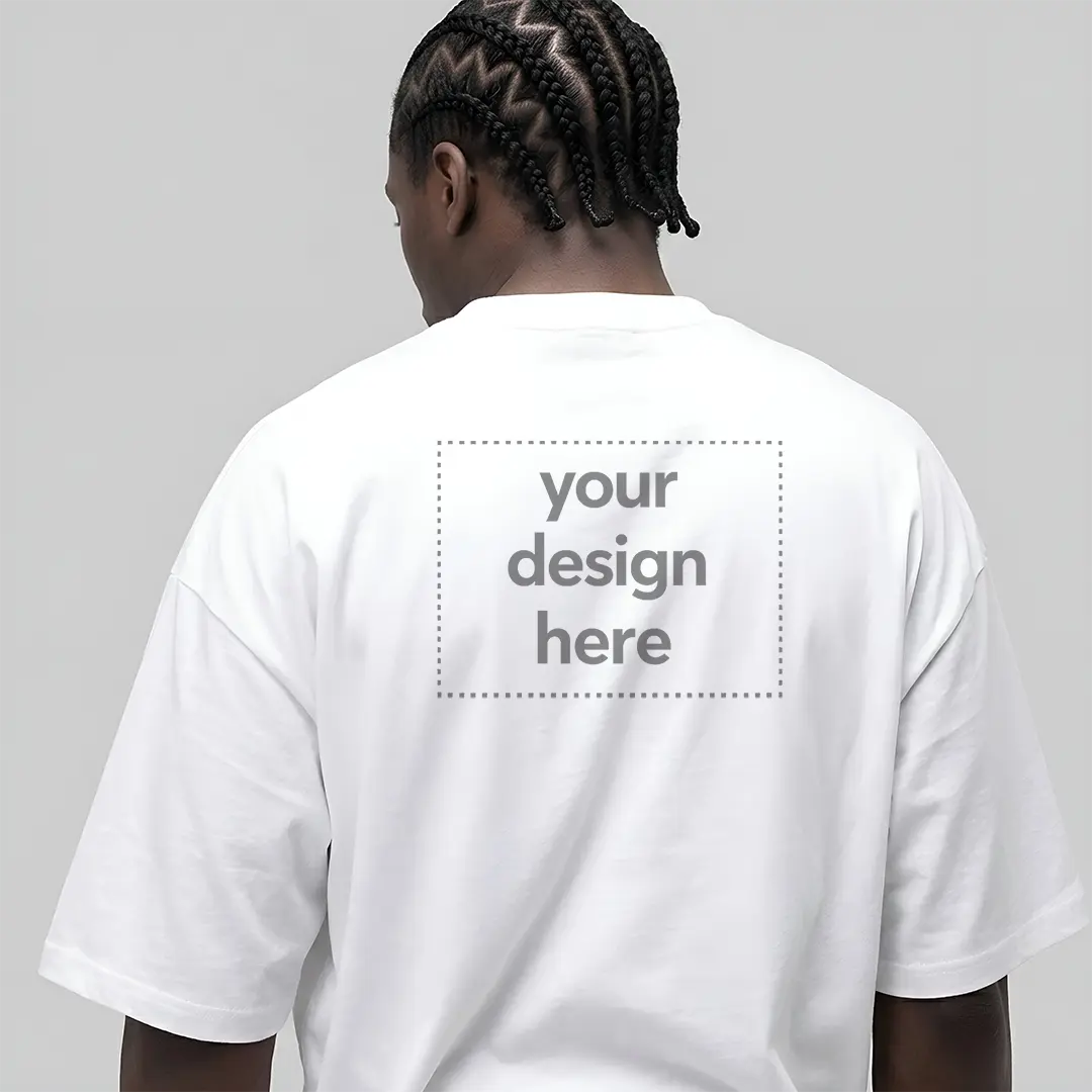 Heavyweight Oversized Tee Back Mockup