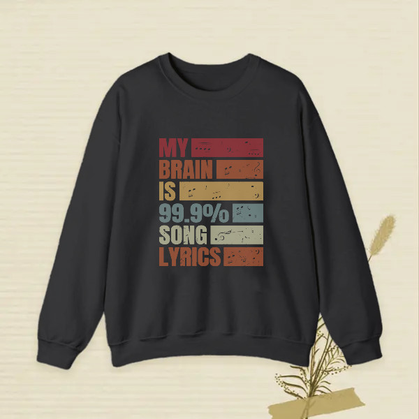 my brain is 99.9% song lyrics, music meme