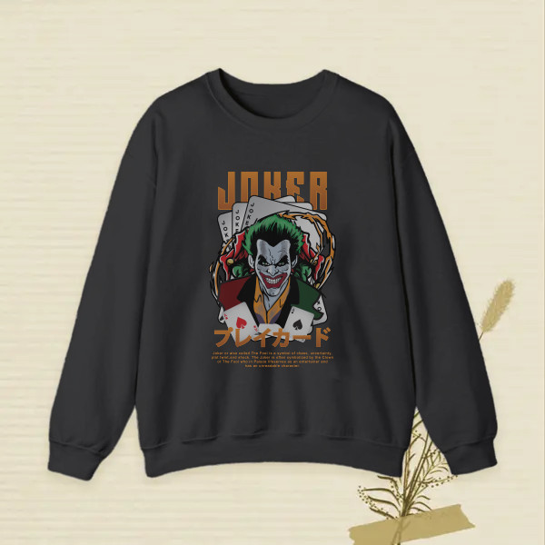 the joker meme, with joker cards with japanese text