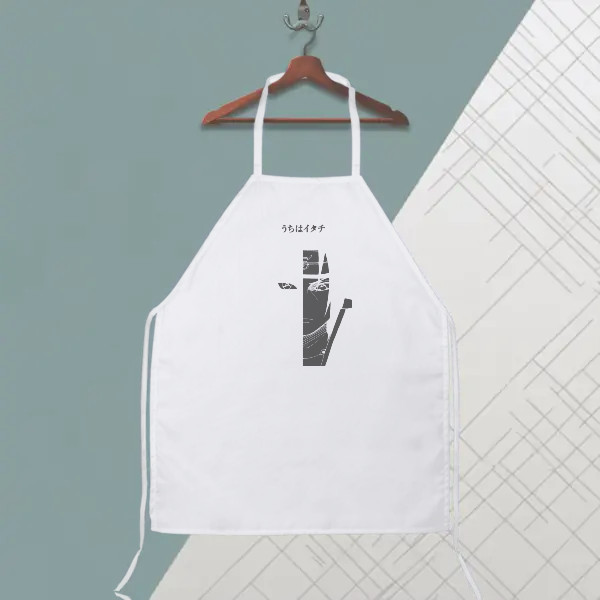 itachi uchiha, face silhouette black and white design