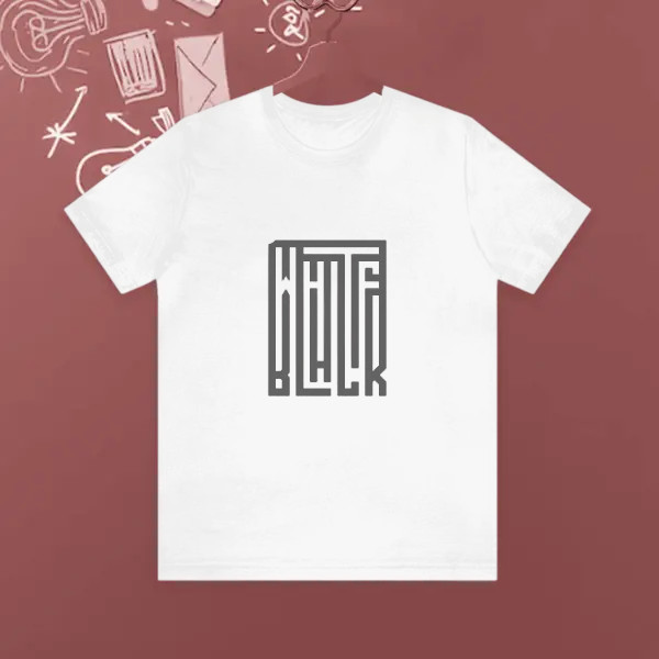 black and white, typography design