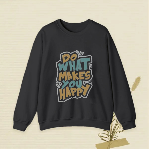 happy, simple, typography design