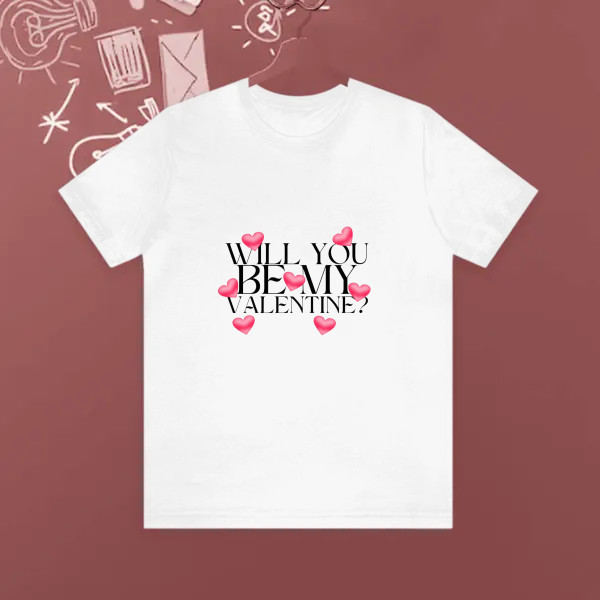 Will you be my Valentine t-shirt design