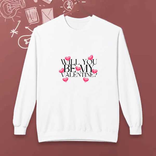 Will you be my Valentine t-shirt design