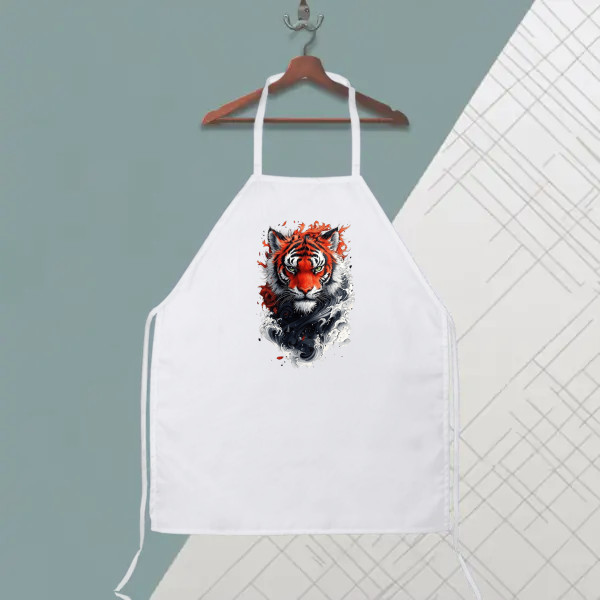 Fierce Elemental Tiger - Fire & Water Fusion Art Apparel