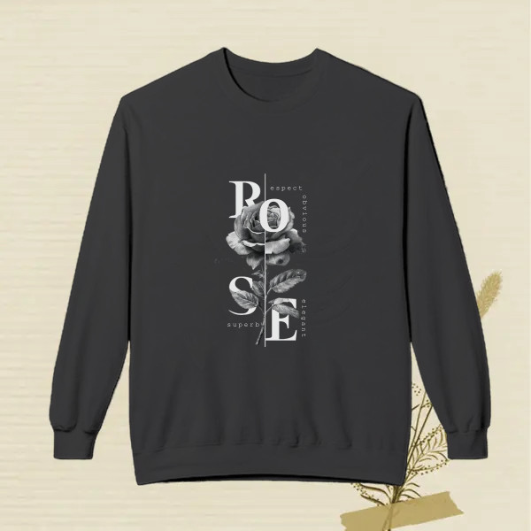 rose text design, respect, obvious, superb, elegant