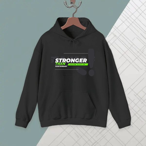 stronger than ever, Contemporary Motivational Graphic Featuring Strong Message And Vibrant Colors