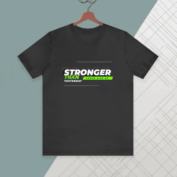 stronger than ever, Contemporary Motivational Graphic Featuring Strong Message And Vibrant Colors