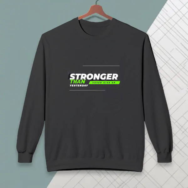 stronger than ever, Contemporary Motivational Graphic Featuring Strong Message And Vibrant Colors