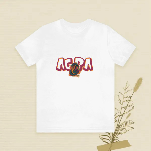 agba, design with an illustration a creature wearin a crown