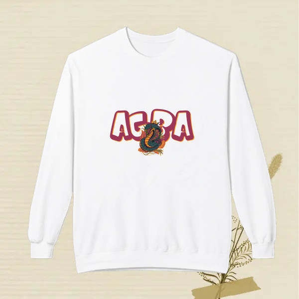 agba, design with an illustration a creature wearin a crown