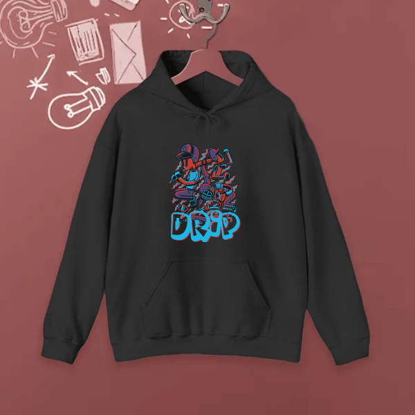 drip design with colorful background element