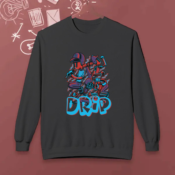 drip design with colorful background element