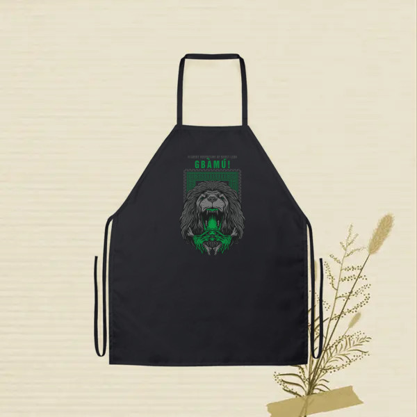 gbamu, with a lion's head silhouette