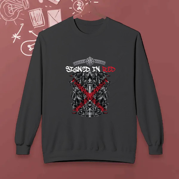 signed in red
