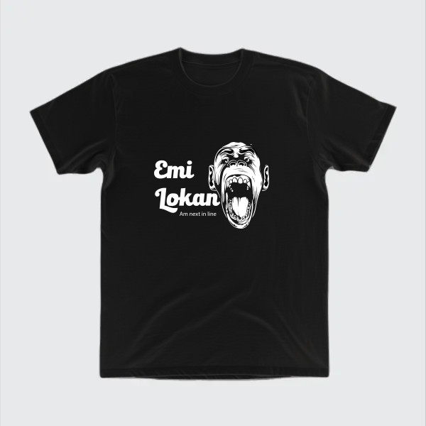 emi lokan funny meme with a face shouting, am next in line