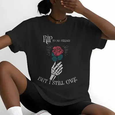 "RIP To My Feelings" Skeleton Rose