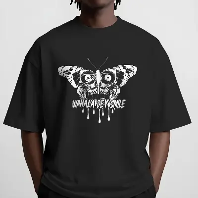 Wahala Dey Smile Butterfly Skull