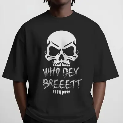 Who Dey Breeet Viral Slang Skull