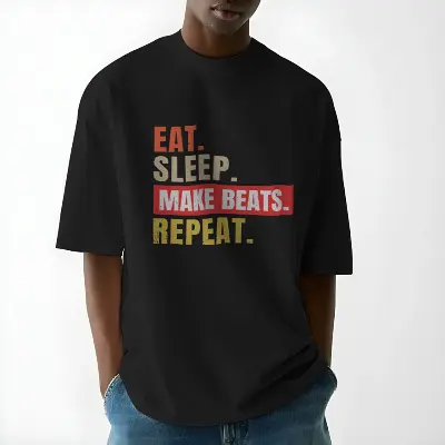 Make Beats Music Producer Retro Studio Life Tee