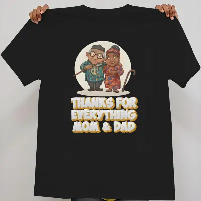 Thanks For Everything Mom & Dad – African Parents Anniversary Tee