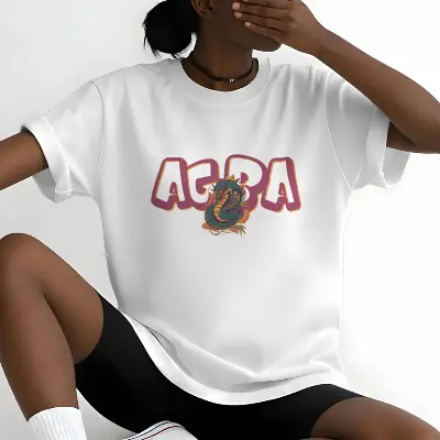 agba, design with an illustration a creature wearin a crown