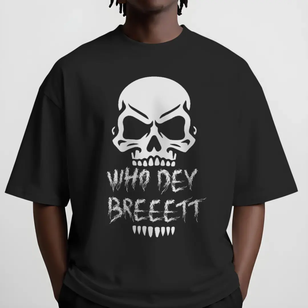 Who Dey Breeet Viral Slang Skull