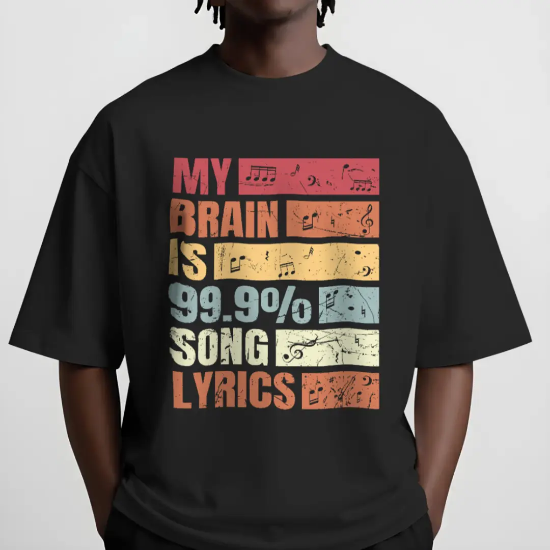 my brain is 99.9% song lyrics, music meme